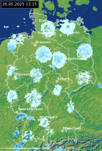 Im Südwesten lokale Schauer