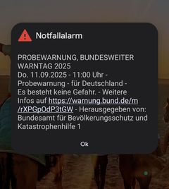 Smartphones, Sirenen und Radios schlagen wieder Alarm